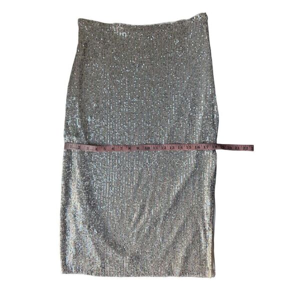 Walter Baker Crista Midi Skirt- Ice Sequin Size 10 - Picture 9 of 11